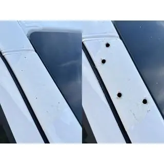 Tuulilasin aurinkolippa kehyksellä V2 (musta kiiltävä, 5 mm) Volkswagen Crafter 2006–2016 kuva 3