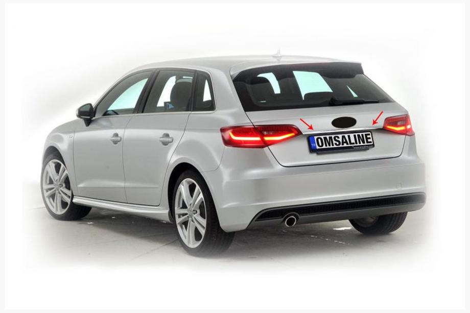 Audi A3 2012–2020 Listalista rekisterikilven yläpuolelle HB (ruostumaton teräs) Image