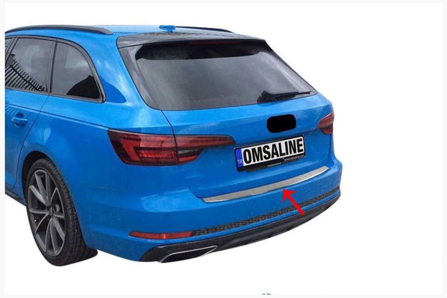 Audi A4 B9 2015–2024 Takapuskurin suojalista OmsaLine (Avant, ruostumaton teräs) Image