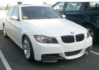 BMW 3-sarja E90/E91 2005–2011 DPT etulipan flapsit (E90 M-Sport 2005-2008, kiiltävä musta, 2 kpl) kuva 1