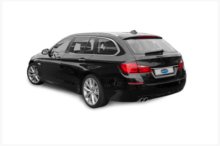 BMW 5-sarja F10/F11 2010–2016 Ruostumaton teräskoristelista rekisterikilven yläpuolelle SW Image