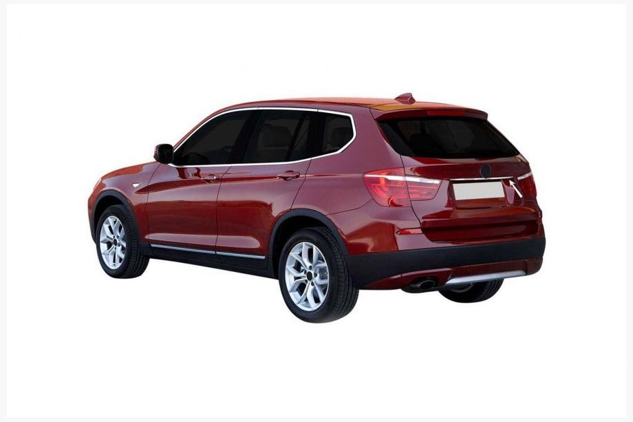 BMW X3 F25 2011–2018 Rekisterikilven ylälista (ruostumaton teräs) Image