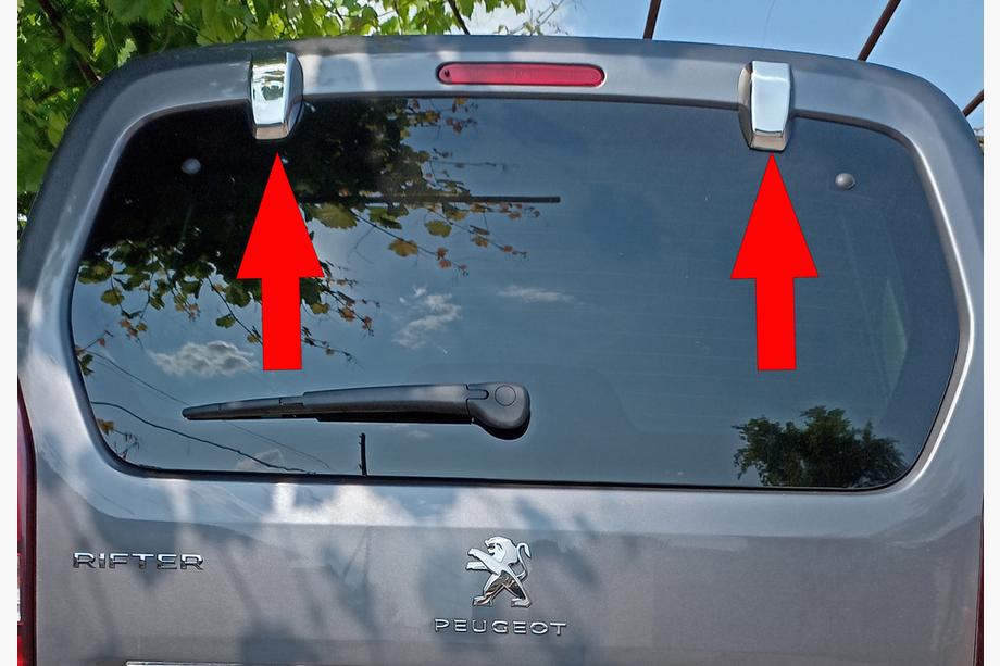 Opel Combo 2019– Takaoven saranoiden suojakannet (2 kpl, ruostumaton teräs) Image