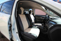 Nissan X-trail T32/Rogue 2014–2021 Istuinsuojat ekonahka + kangas + antara Antara A0013 (täysi sisustasarja) kuva 1