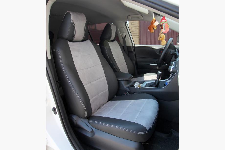 Toyota Rav 4 2019–2025 Auton istuinsuojat ekonahka + kangas + Antara Antara A0010 (täysi sisustasarja) Image