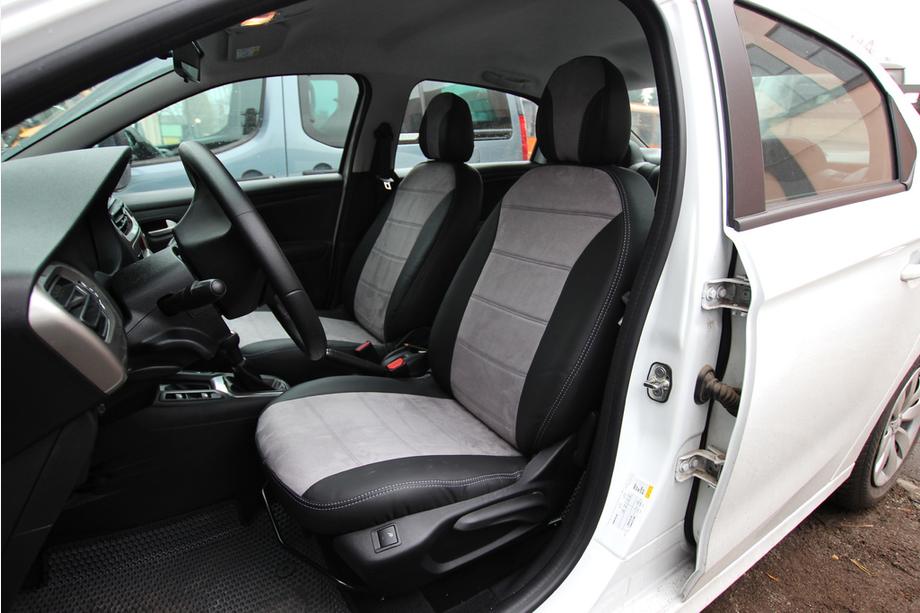 Citroen C-Elysee 2013–2022 Auton istuinsuojat ekonahka + kangas + Antara Antara A0010 (täysi sisustasarja) Image