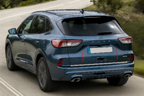 Ford Kuga/Escape 2019– Takalukun reunalista (ruostumaton teräs) OmsaLine – italialainen ruostumaton teräs kuva 2