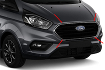 Ford Custom 2013–2022 Etusäleikön reunalista 2018+ (4 kpl, ruostumaton teräs) kuva 1