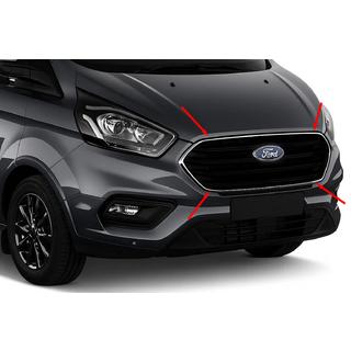 Etusäleikön reunalista 2018+ (4 kpl, ruostumaton teräs) Ford Custom 2013–2022 kuva 1