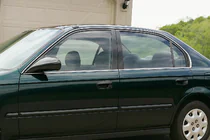 Honda Civic 1995–2001 Ikkunankehyksen ulkolistat (4 kpl, ruostumaton teräs) kuva 1