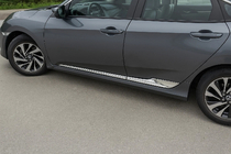 Honda Civic Sedan X 2016–2021 Ovenlistat V2 (sarja 4 kpl, ruostumaton teräs) kuva 1