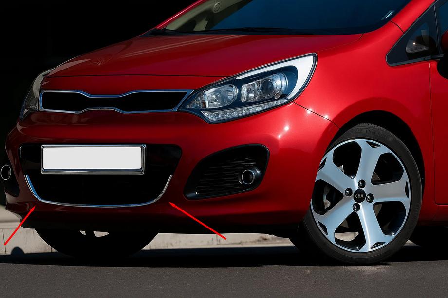 Kia Rio 2012–2017 Maskin suojalista HB:lle (ruostumaton teräs) Image