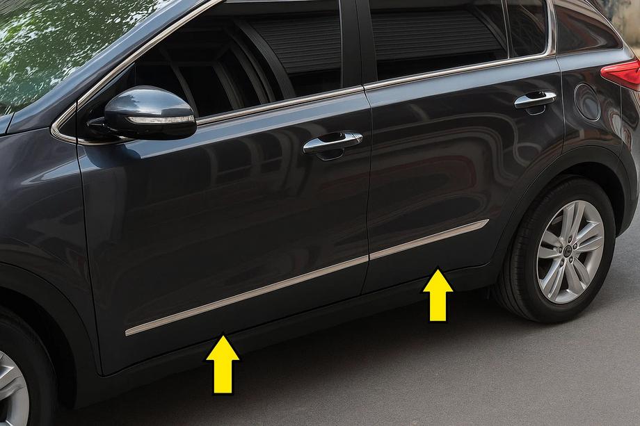 Kia Sportage 2010–2015 Ovilistat ruostumatonta terästä (4 kpl) Image