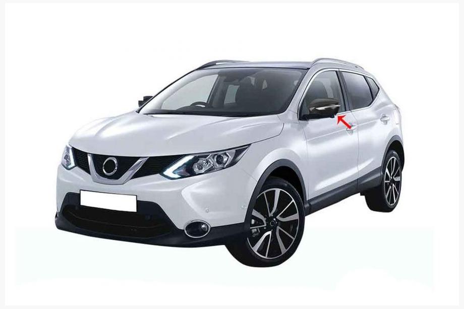 Nissan Qashqai 2014–2021 Peilinkuoret aidosta hiilikuidusta (2 kpl) Image