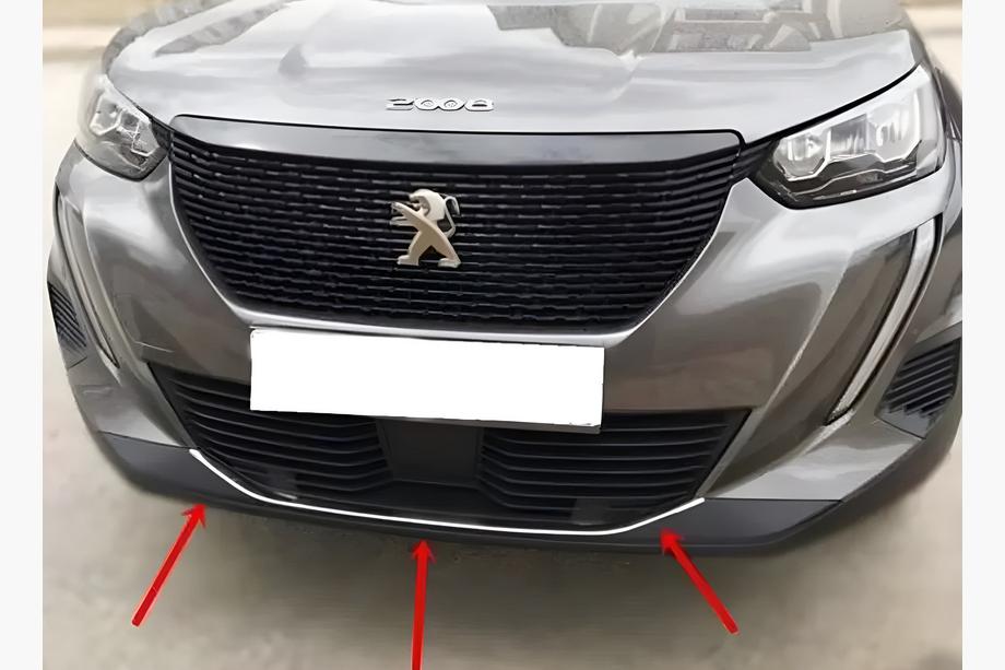 Peugeot 2008 2019– Etupuskurin kromisuojalista (1 kpl, ruostumaton teräs) Image