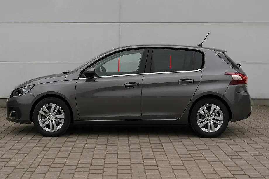 Peugeot 308 2014–2021 OmsaLine ikkunalistat, alaosa (4 kpl, ruostumaton teräs) Image