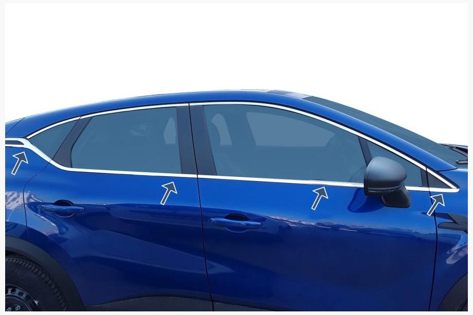 Renault Captur 2019– Ikkunakehyslistat (8 kpl, ruostumaton teräs) Image
