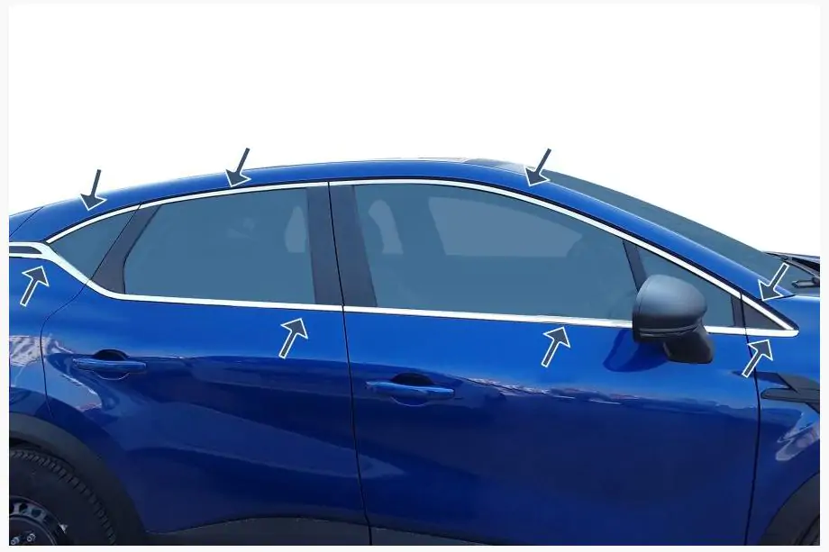 Renault Captur 2019– Täydellinen ikkunalistojen sarja (16 kpl, ruostumaton teräs) Image