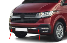 Volkswagen T6 2015–2024 Ruostumattomasta teräksestä puskurin säleikön kromilista 2019+ (4 kpl) kuva 1