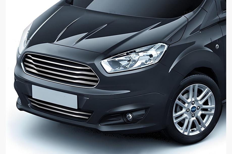 Ford Courier 2014–2023 Carmos etusäleikön listat (2014-2018, 6 kpl, ruostumaton teräs) Image
