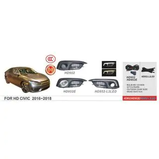 Sumuvalot 2016-2019 (halogeeni) Honda Civic Sedan X 2016–2021