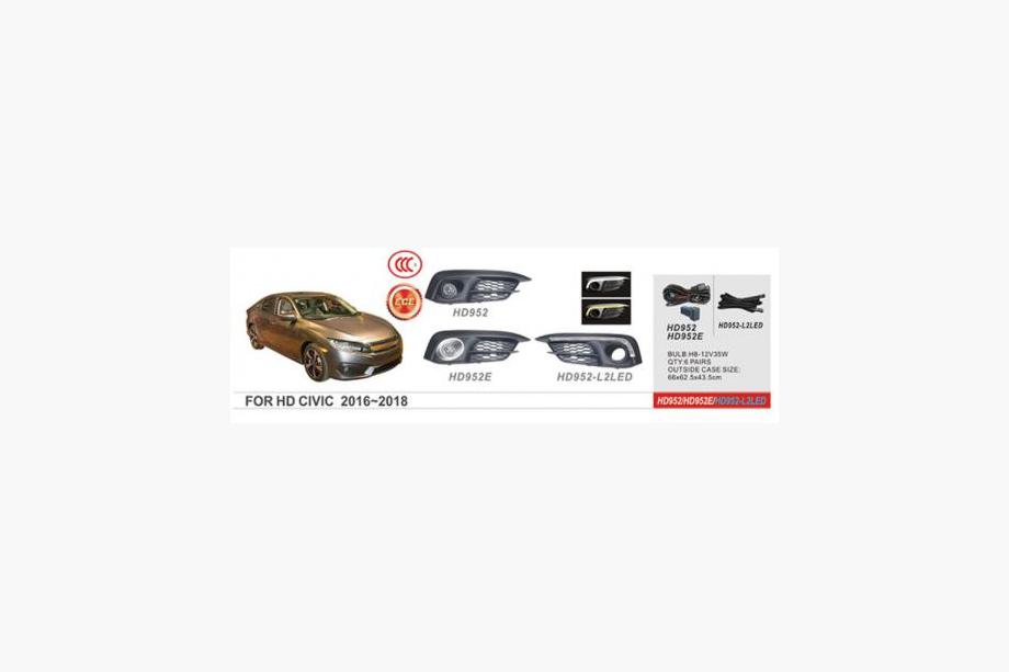 Honda Civic Sedan X 2016–2021 Sumuvalot 2016-2019 (halogeeni) Kuva 1