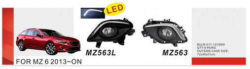 Mazda 6 2012–2024 Sumuvalot 2013-2015 (2 kpl, halogeeni) kuva 1