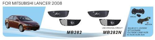 Mitsubishi Lancer X 2008– Sumuvalosarja (2 kpl, halogeeni) kuva 1