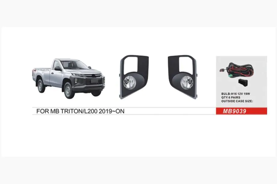 Mitsubishi Pajero Sport 2015– Sumuvalosarja 2019+ (2 kpl, halogeeni) Image