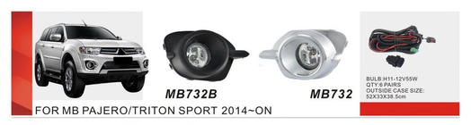 Mitsubishi Pajero Sport 2015– Sumuvalot 2015-2019 (2 kpl, halogeeni) kuva 1