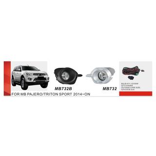 Sumuvalot 2015-2019 (2 kpl, halogeeni) Mitsubishi Pajero Sport 2015–