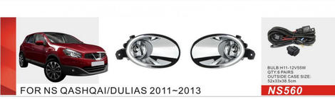 Nissan Qashqai 2010–2014 Sumuvalot (2 kpl, halogeeni) kuva 1