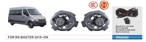 Renault Master 2011–2023 Sumuvalot 2015-2020 (2 kpl, halogeeni) kuva 3