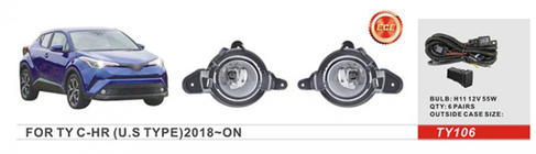 Toyota C-HR 2016–2023 Sumuvalot US-type (2 kpl, halogeeni) kuva 1