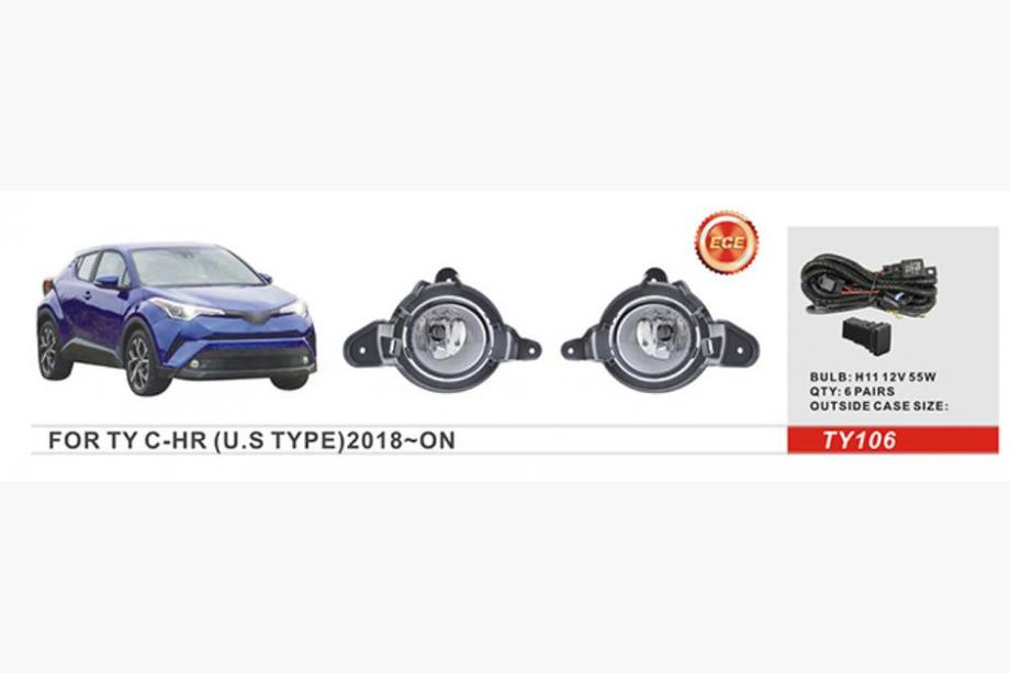 Toyota C-HR 2016–2023 Sumuvalot US-type (2 kpl, halogeeni) Image