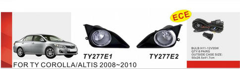 Toyota Corolla 2007–2013 Sumuvalosarja 2007-2010 (2 kpl, halogeeni) kuva 1