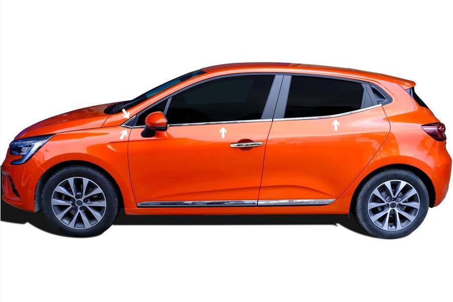 Renault Clio V 2019– Ikkunoiden alalistat (8 kpl, ruostumaton teräs) Image