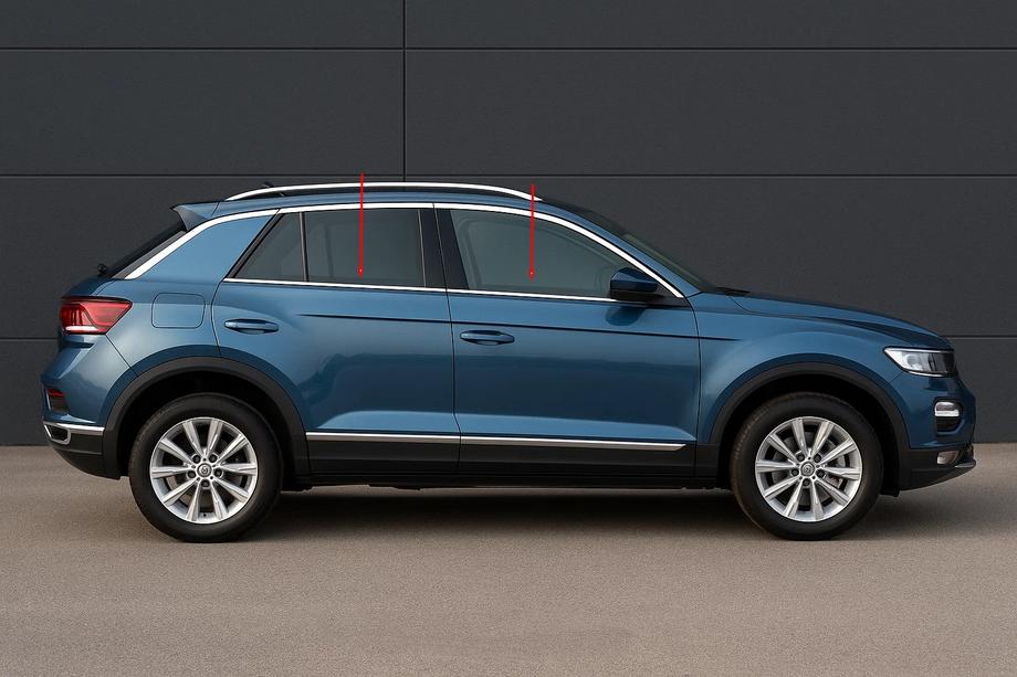 Volkswagen T-Roc 2017–2025 Ikkunalistat (4 kpl, ruostumaton teräs) Image