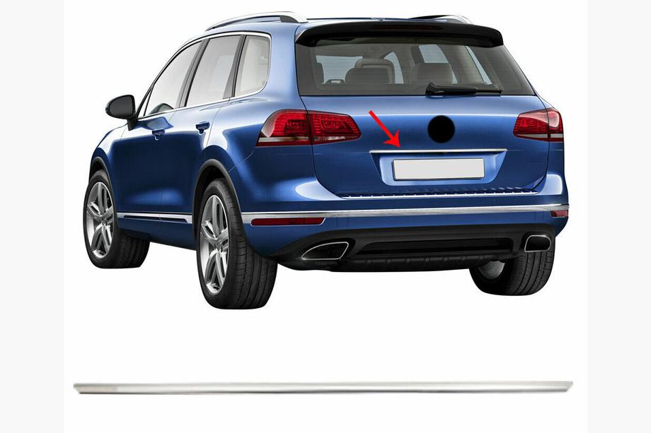 Volkswagen Touareg 2018– Kromilista rekisterikilven yläpuolelle OmsaLine (ruostumaton teräs) Image