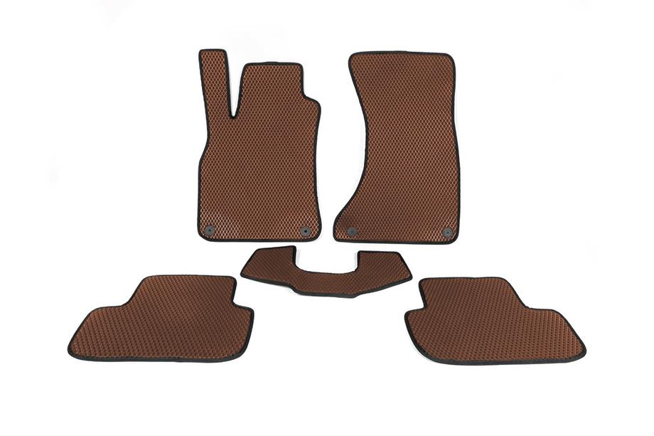 Audi A4 B8 2007–2015 EVA-auton lattiamatot (ruskeat) Image