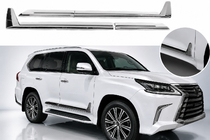 Lexus LX 500d/600 2022– F-Sport ovilistat valkoinen+kromi (sarja 4 kpl, ABS) kuva 1