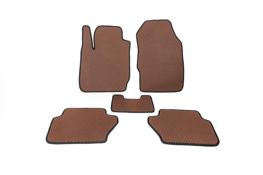 Ford Fiesta 2008–2017 EVA-auton lattiamatot (ruskeat) Image