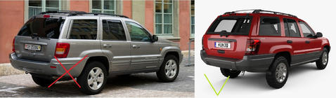 Jeep Grand Cherokee WJ 1999–2004 Premium-roiskeläpät (4 kpl) kuva 3