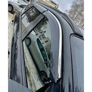 Ikkunatuuliohjaimet kromilistalla (4 kpl, Niken) Hyundai Santa Fe 2 2006–2012 kuva 4