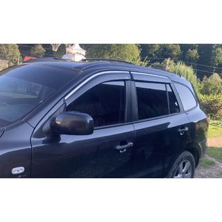 Ikkunatuuliohjaimet kromilistalla (4 kpl, Niken) Hyundai Santa Fe 2 2006–2012 kuva 1
