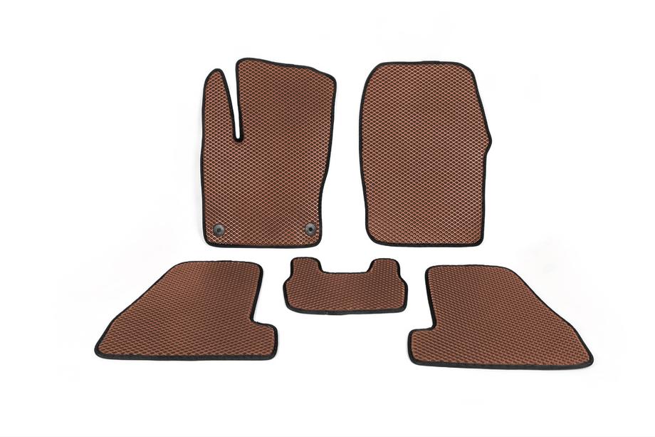 Ford Focus III 2011–2017 EVA-auton lattiamatot (ruskeat) Image