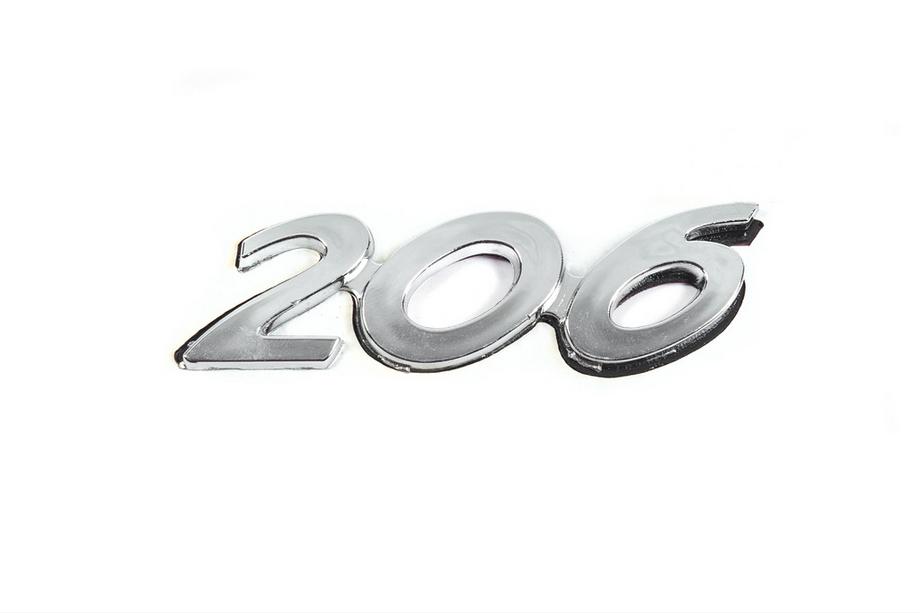 Peugeot 206 1998–2024 Embleemi 206 (90 x 25 mm) Kuva 1