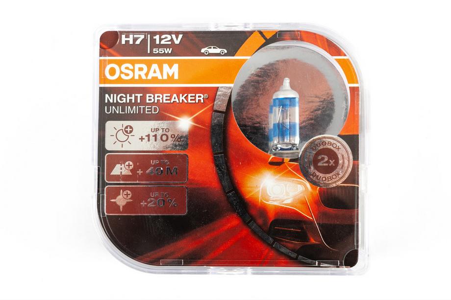 Osram H7 55W Night Breaker Unlimited 64210NBU ajovalopolttimo Kuva 1
