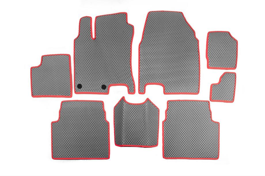 Nissan Qashqai 2007–2010 EVA-lattiamatot +2 (3 riviä, harmaat) Image