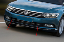Volkswagen Jetta 2011–2018 Puskurin säleikön kromilistat 2014-2018 OmsaLine (ruostumaton teräs) kuva 1